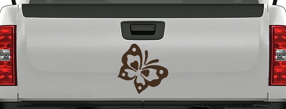 Butterfly Butterflies Car or Truck Window Decal Sticker (Brown)