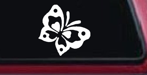 Butterfly Butterflies Car or Truck Window Decal Sticker (White)