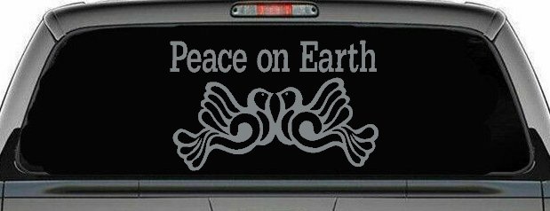 Peace On Earth Christian Car or Truck Window Decal Sticker
