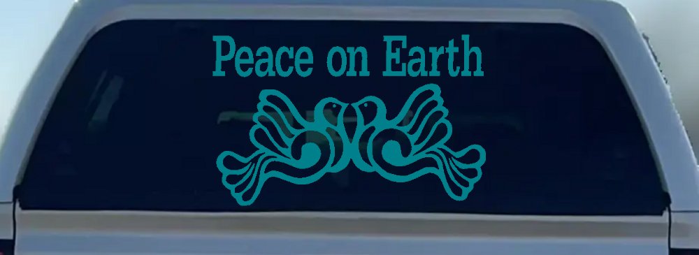 Peace On Earth Christian Car or Truck Window Decal Sticker