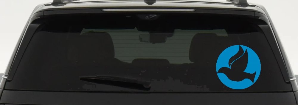Dove In Circle Christian Car or Truck Window Decal Sticker
