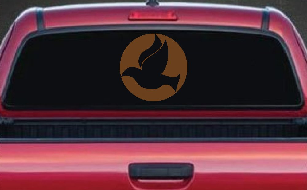 Dove In Circle Christian Car or Truck Window Decal Sticker