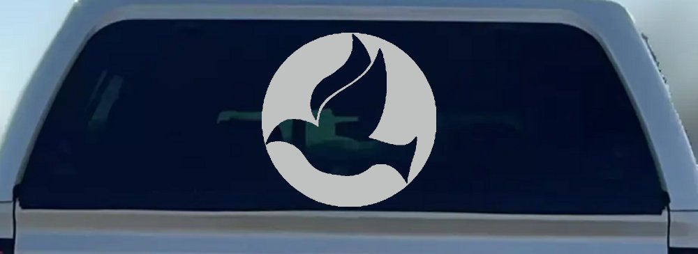 Dove In Circle Christian Car or Truck Window Decal Sticker