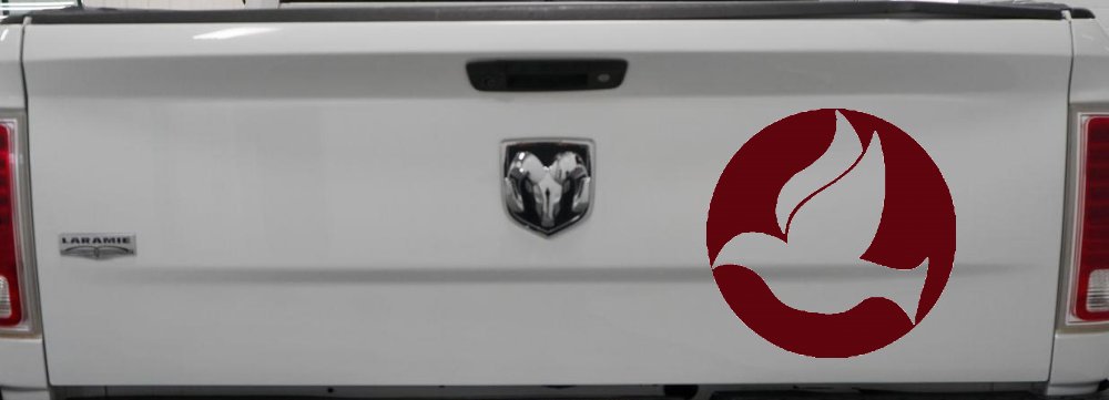Dove In Circle Christian Car or Truck Window Decal Sticker