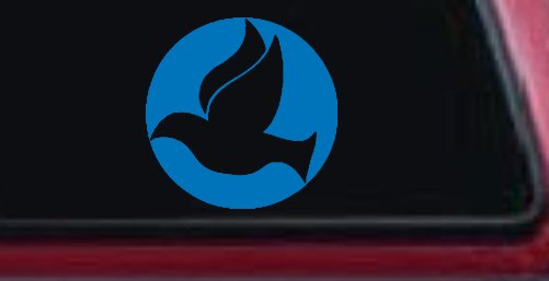 Dove In Circle Christian Car or Truck Window Decal Sticker