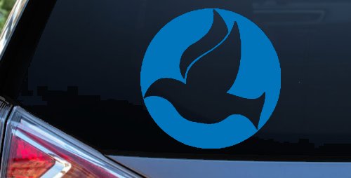 Dove In Circle Christian Car or Truck Window Decal Sticker