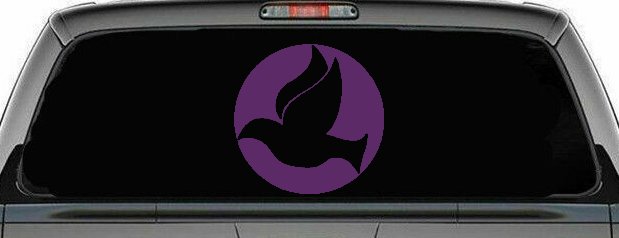 Dove In Circle Christian Car or Truck Window Decal Sticker