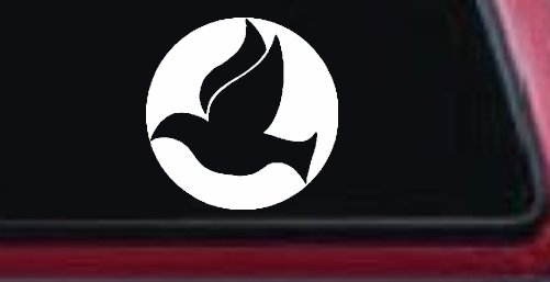 Dove In Circle Christian Car or Truck Window Decal Sticker