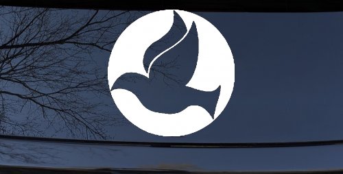 Dove In Circle Christian Car or Truck Window Decal Sticker