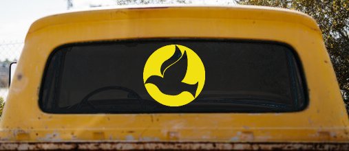 Dove In Circle Christian Car or Truck Window Decal Sticker