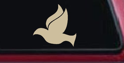 Dove Christian Car or Truck Window Decal Sticker (Desert Sand)