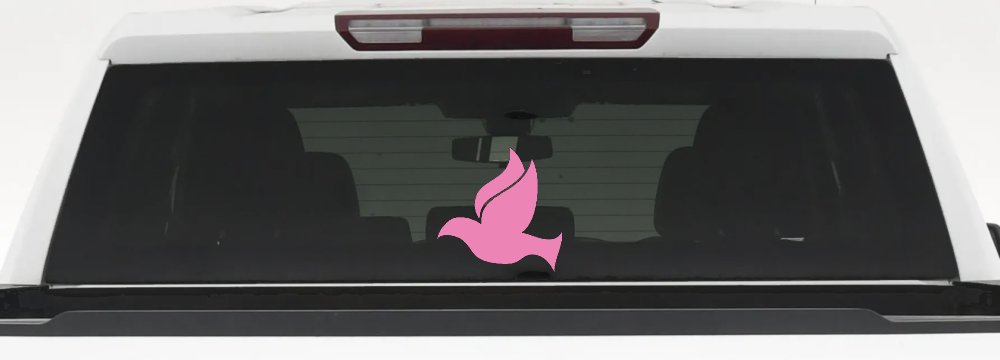 Dove Christian Car or Truck Window Decal Sticker (Pink)