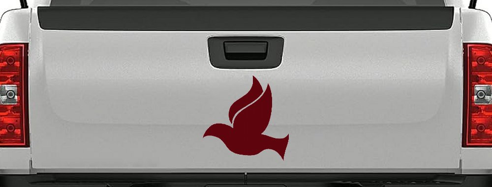 Dove Christian Car or Truck Window Decal Sticker (Purple Red)