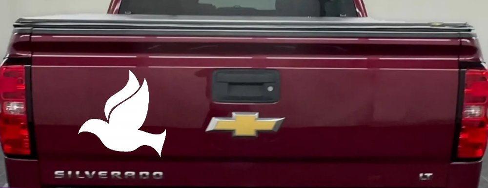 Dove Christian Car or Truck Window Decal Sticker (White)