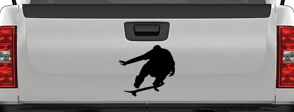 Skate Boarding Car or Truck Window Decal Sticker (Black)