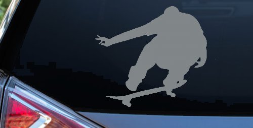 Skate Boarding Car or Truck Window Decal Sticker (Telegrey)