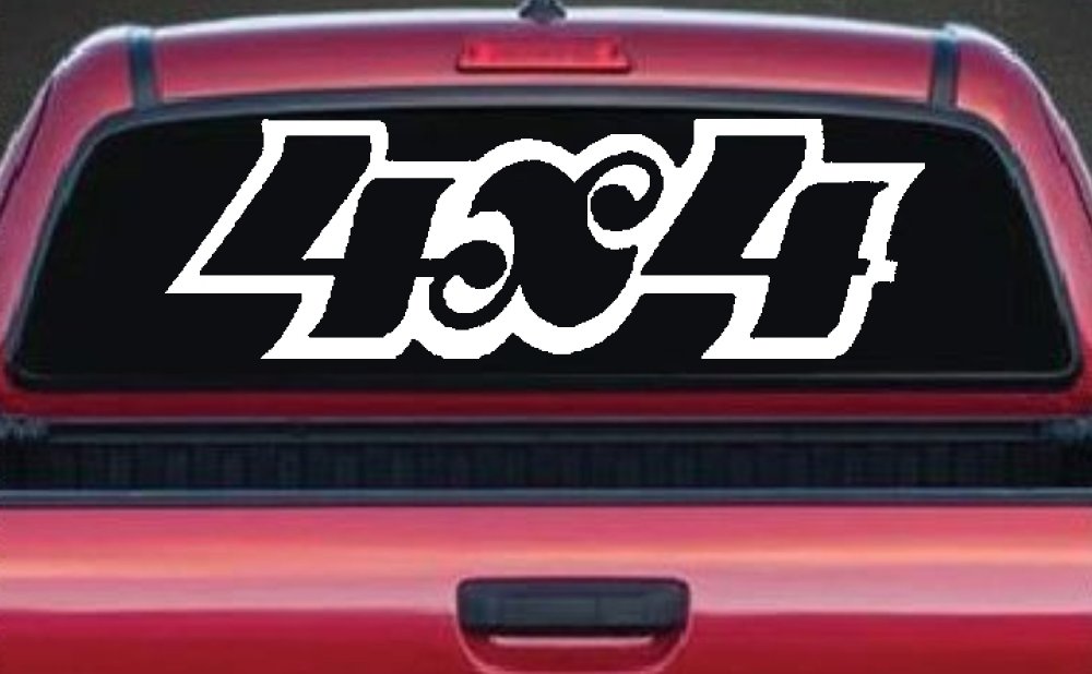 4X4 Off Road Vinyl Decal for Car or Truck Windows Adventure Sticker (White)