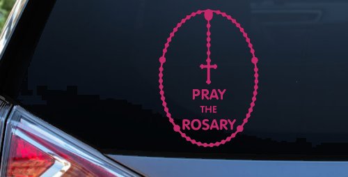 Pray The Rosay Christian Car or Truck Window Decal Sticker