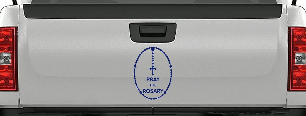 Pray The Rosay Christian Car or Truck Window Decal Sticker