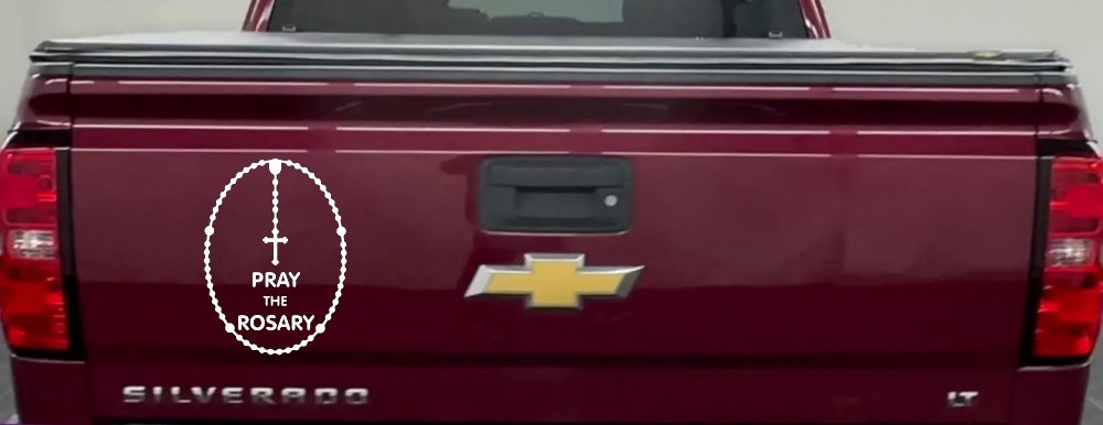 Pray The Rosay Christian Car or Truck Window Decal Sticker