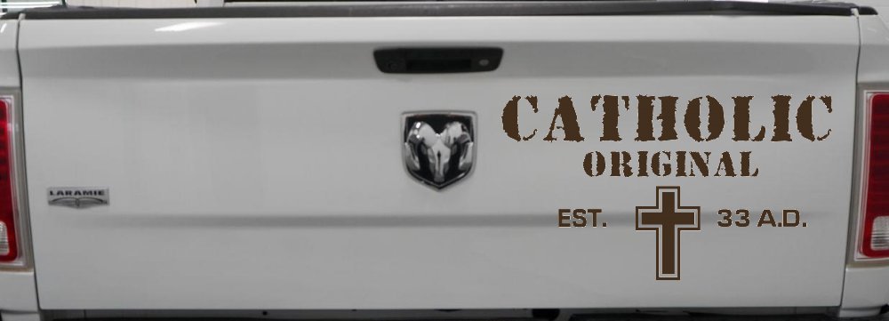 Catholic Original Est. 33 A.D. Christian Car or Truck Window Decal Sticker