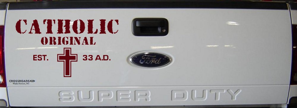 Catholic Original Est 33 AD Christian Car Truck Window Vinyl Decal Sticker (Purple Red)