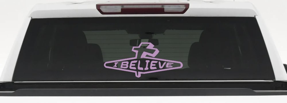 I Believe with Cross Christian Car or Truck Window Decal Sticker