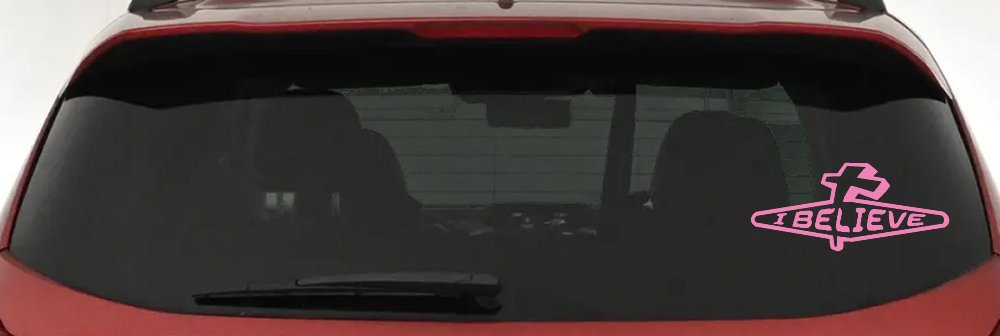 I Believe with Cross Christian Car or Truck Window Decal Sticker