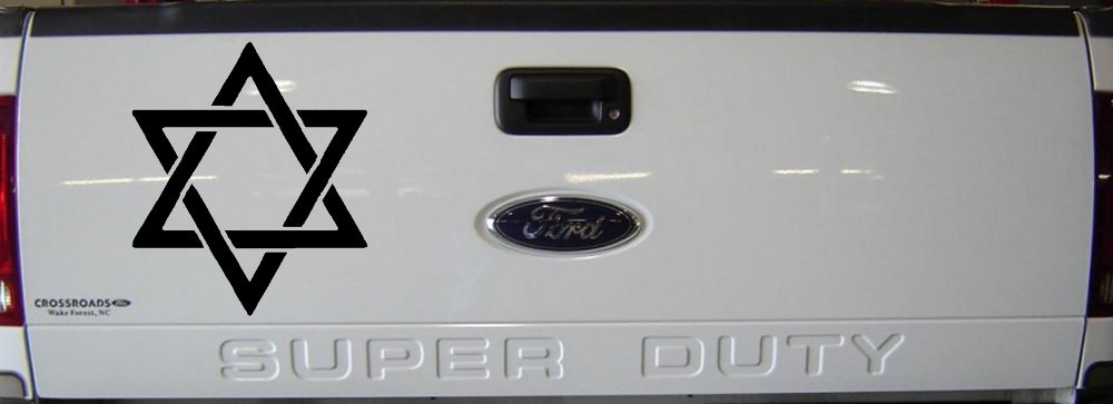 Star of David Christian Car Truck Window Decal Sticker Vinyl (Black)