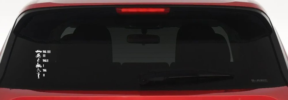 Keeping Count Things You've Hit with Your Car Funny Car or Truck Window Decal Sticker