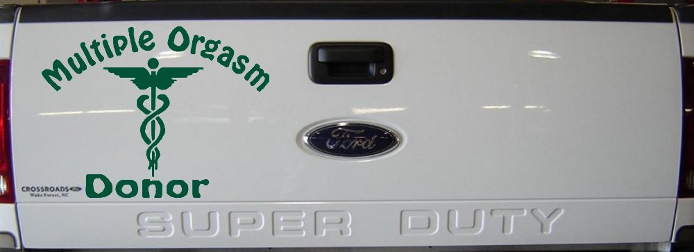 Multiple Orgasm Doner Funny Car or Truck Window Decal Sticker