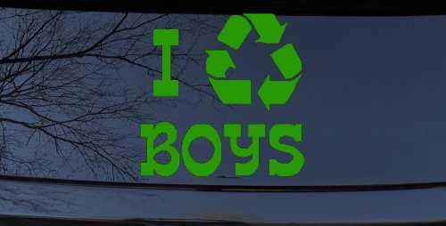 I Recycle Boys Car or Truck Window Decal Sticker
