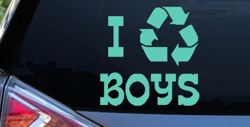 I Recycle Boys Car or Truck Window Decal Sticker