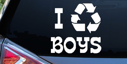 I Recycle Boys Car or Truck Window Decal Sticker