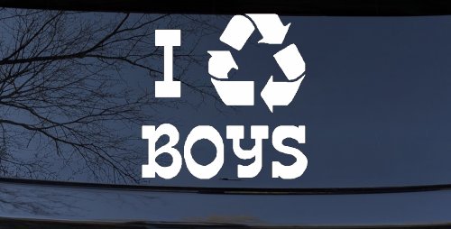 I Recycle Boys Car or Truck Window Decal Sticker