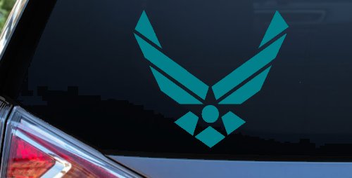US Air Force Military Car or Truck Window Decal Sticker (Turquoise Blue)