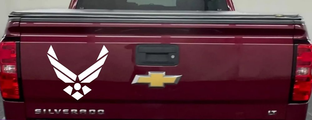 US Air Force Military Car or Truck Window Decal Sticker (White)