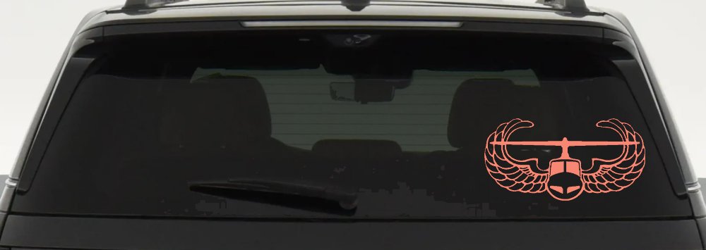 Air Assault Airborne Helicopter with Wings Military Car or Truck Window Decal Sticker