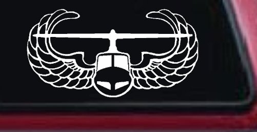 Air Assault Airborne Helicopter with Wings Military Car or Truck Window Decal Sticker