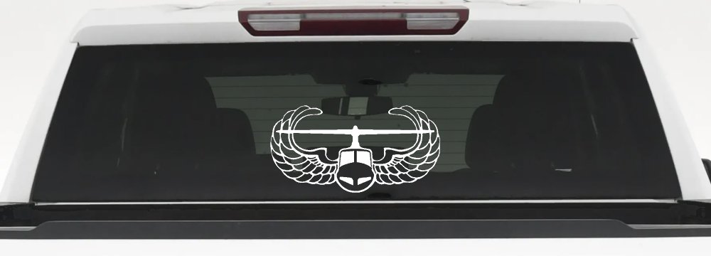 Air Assault Airborne Helicopter with Wings Military Car or Truck Window Decal Sticker