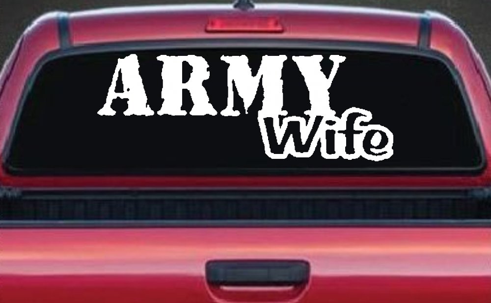 Army Wife Military Car or Truck Window Decal Sticker