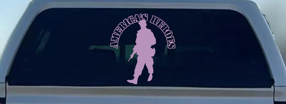 Military Soldier American Heroes Car or Truck Window Decal Sticker