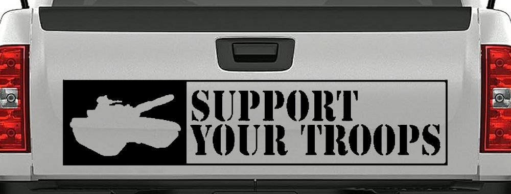 Support Your Troops Military Car or Truck Window Decal Sticker