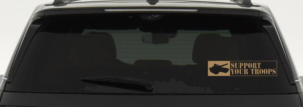 Support Your Troops Military Car or Truck Window Decal Sticker
