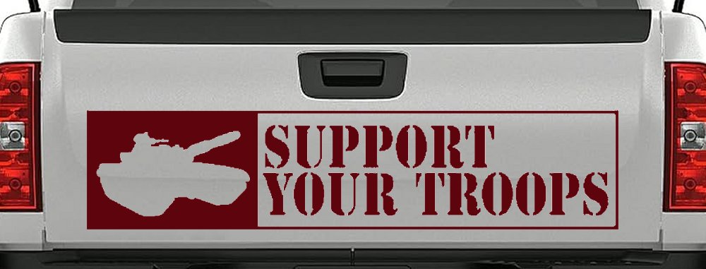 Support Your Troops Military Car or Truck Window Decal Sticker
