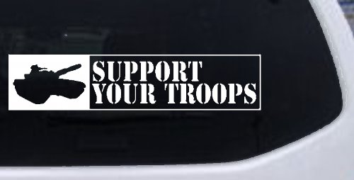 Support Your Troops Military Car or Truck Window Decal Sticker