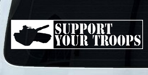 Support Your Troops Military Car or Truck Window Decal Sticker