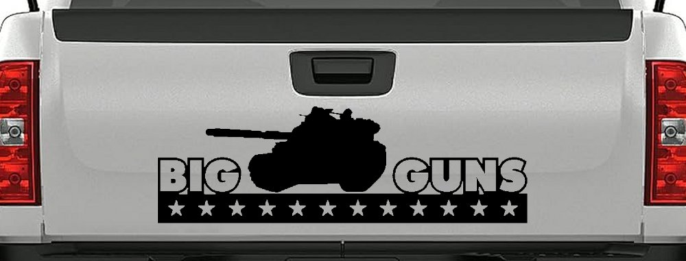 Big Guns Military Car or Truck Window Decal Sticker (Black)