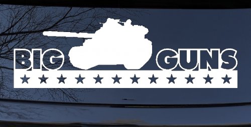 Big Guns Military Car Truck Window Vinyl Decal Sticker (White)