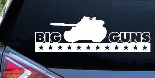 Big Guns Military Car Truck Window Vinyl Decal Sticker (White)